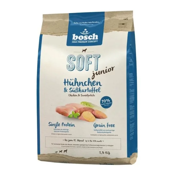 Корм полувлажный для щенков Bosch HPC Soft Junior беззерновой Цыпленок/Батат 2-12 мес 2,5 кг (5772025) Корм полувлажный для щенков Bosch HPC Soft Junior беззерновой Цыпленок/Батат 2-12 мес 2,5 кг (5772025)
