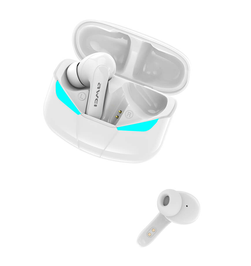 Навушники Bluetooth AWEI T35 Gaming TWS earphone 35/400мАч white - фото 2