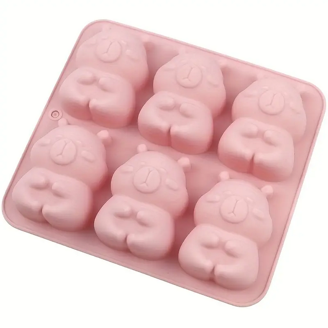 Форма силиконовая для выпечки медвежат Розовый (SAM-72188)