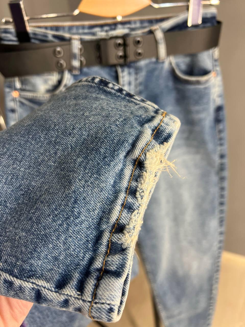 Джинси жіночі SESSANTA 16484 MOM jeans висока посадка збільшені розміри стрейчеві з ременем р. 29 Синій (3556) - фото 4 Джинси жіночі SESSANTA 16484 MOM jeans висока посадка збільшені розміри стрейчеві з ременем р. 29 Синій (3556) - фото 4