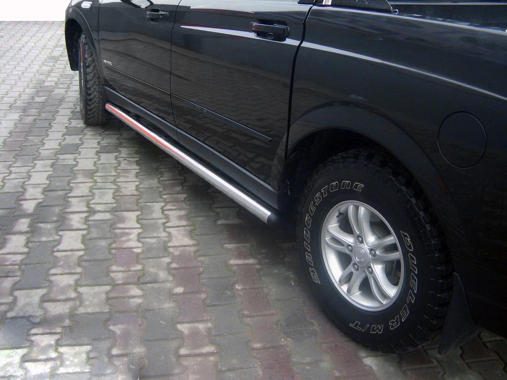 Боковые трубы CAN для SsangYong Action 2006- гг. нержавеющая сталь Хром