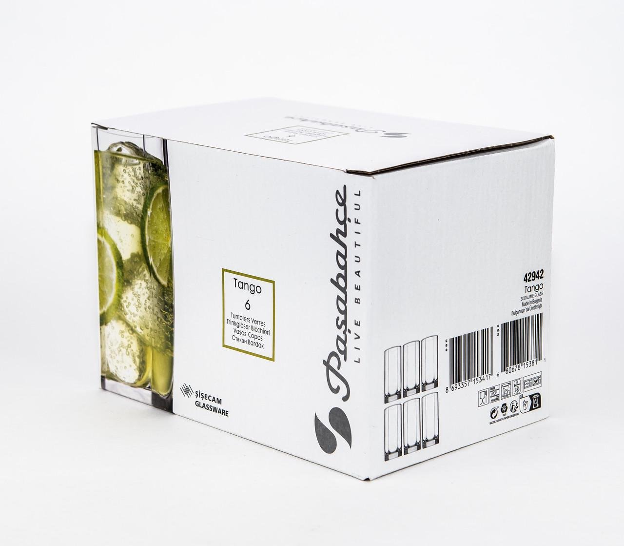 Набор стаканов высоких Pasabahce Tango 6 шт. 290 мл (42942) - фото 2 Набор стаканов высоких Pasabahce Tango 6 шт. 290 мл (42942) - фото 2