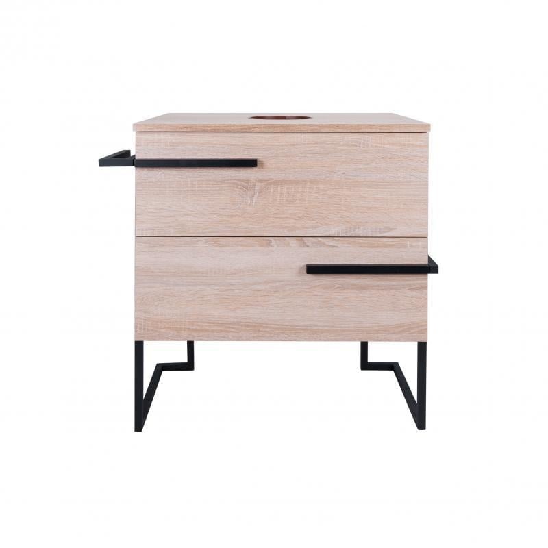 Тумба підлогова зі стільницею Q-tap Taurus 600х616х437 Whitish oak (QT2480TNT603WO)