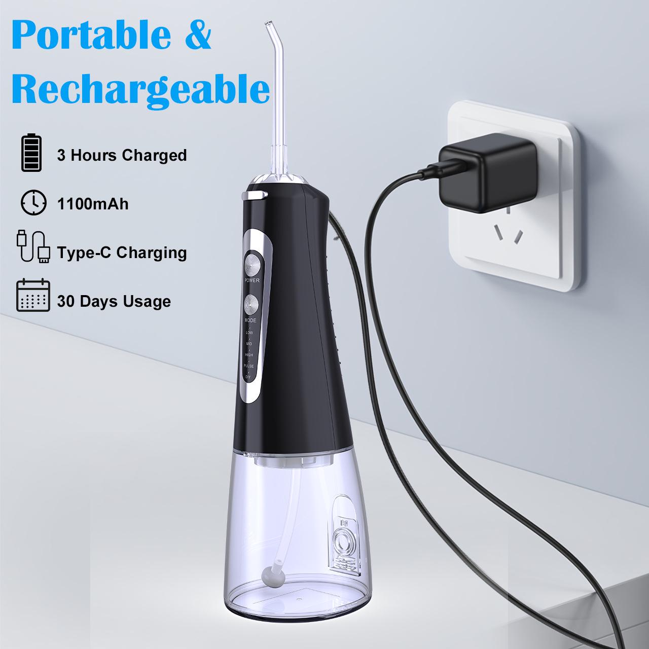Ирригатор зубной Portable Oral Irrigator 106-2D портативный ирригатор для полости рта 6 насадок Black - фото 9 Ирригатор зубной Portable Oral Irrigator 106-2D портативный ирригатор для полости рта 6 насадок Black - фото 9