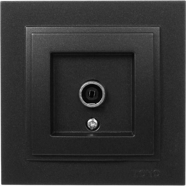 Розетка TV проходная Mono Electric DESPINA 8DB-12DB-18DB-20DB с экраном Графитовый (12059)