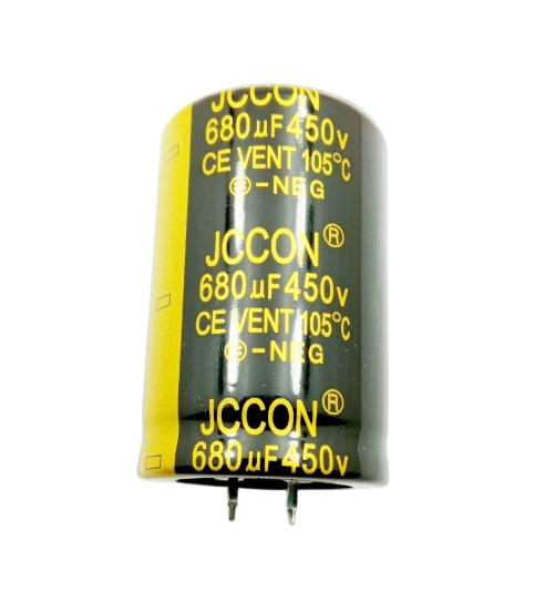 Конденсатор електролітичний JCCON 680 мкФ 450 В 105°C 2000 год 35x50 мм (34889)