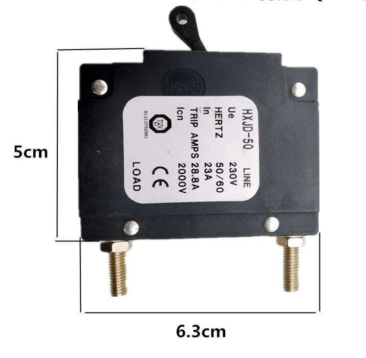 Автомат вимикач тумблер генератора 23А 230V під болт - фото 3