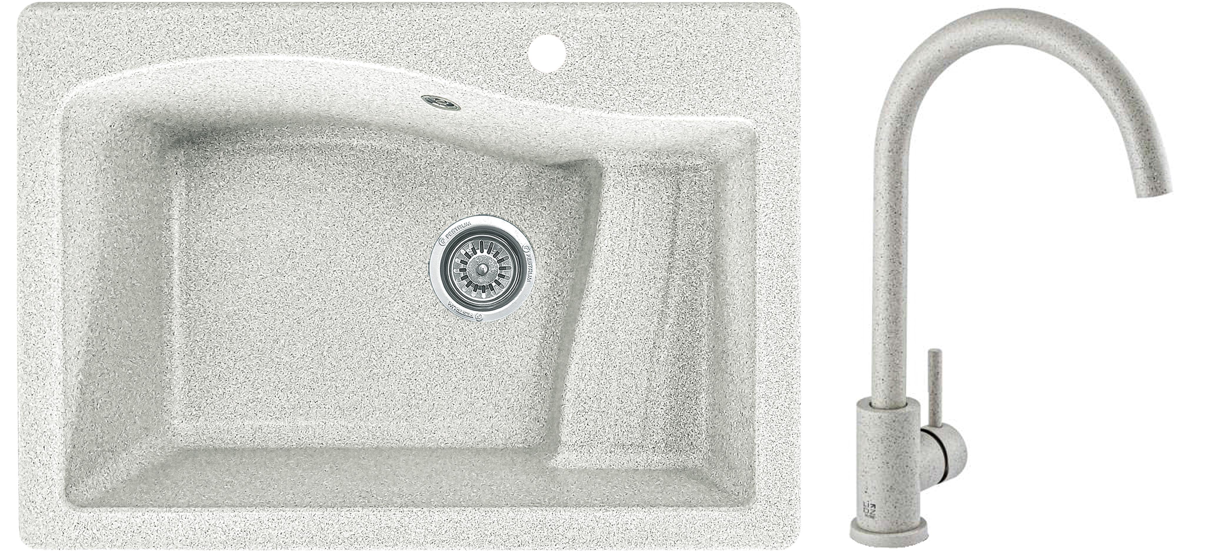 Кухонная мойка Valetti 70S со смесителем 710x495 мм Тера