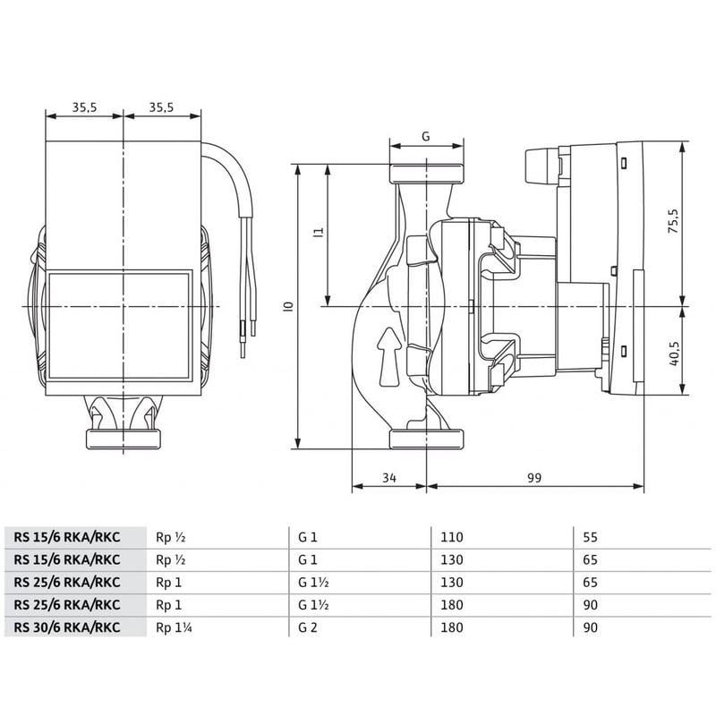 Циркуляційний насос Wilo Yonos Para RS 25/6 180 (4532917) - фото 3