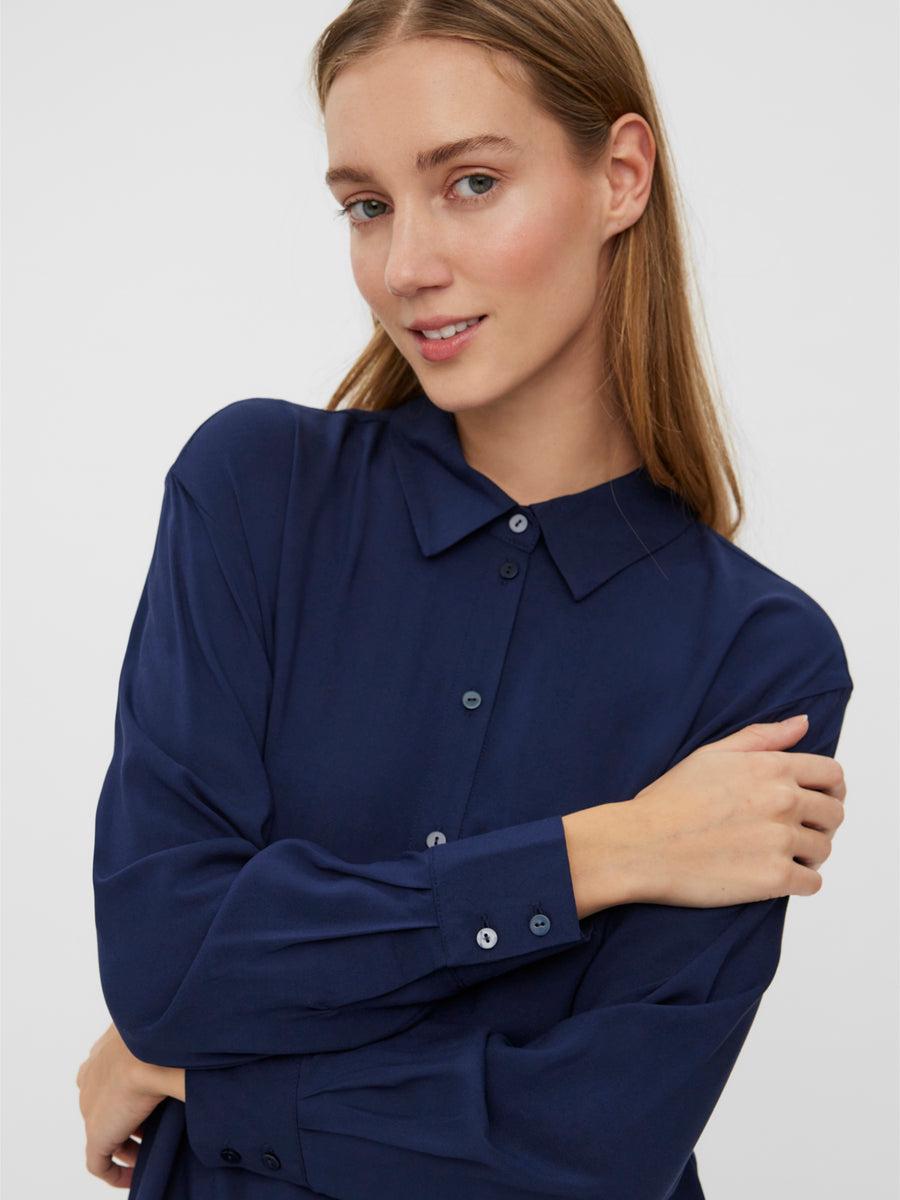 Рубашка женская Vero Moda 10260101 S Синий - фото 2 Рубашка женская Vero Moda 10260101 S Синий - фото 2