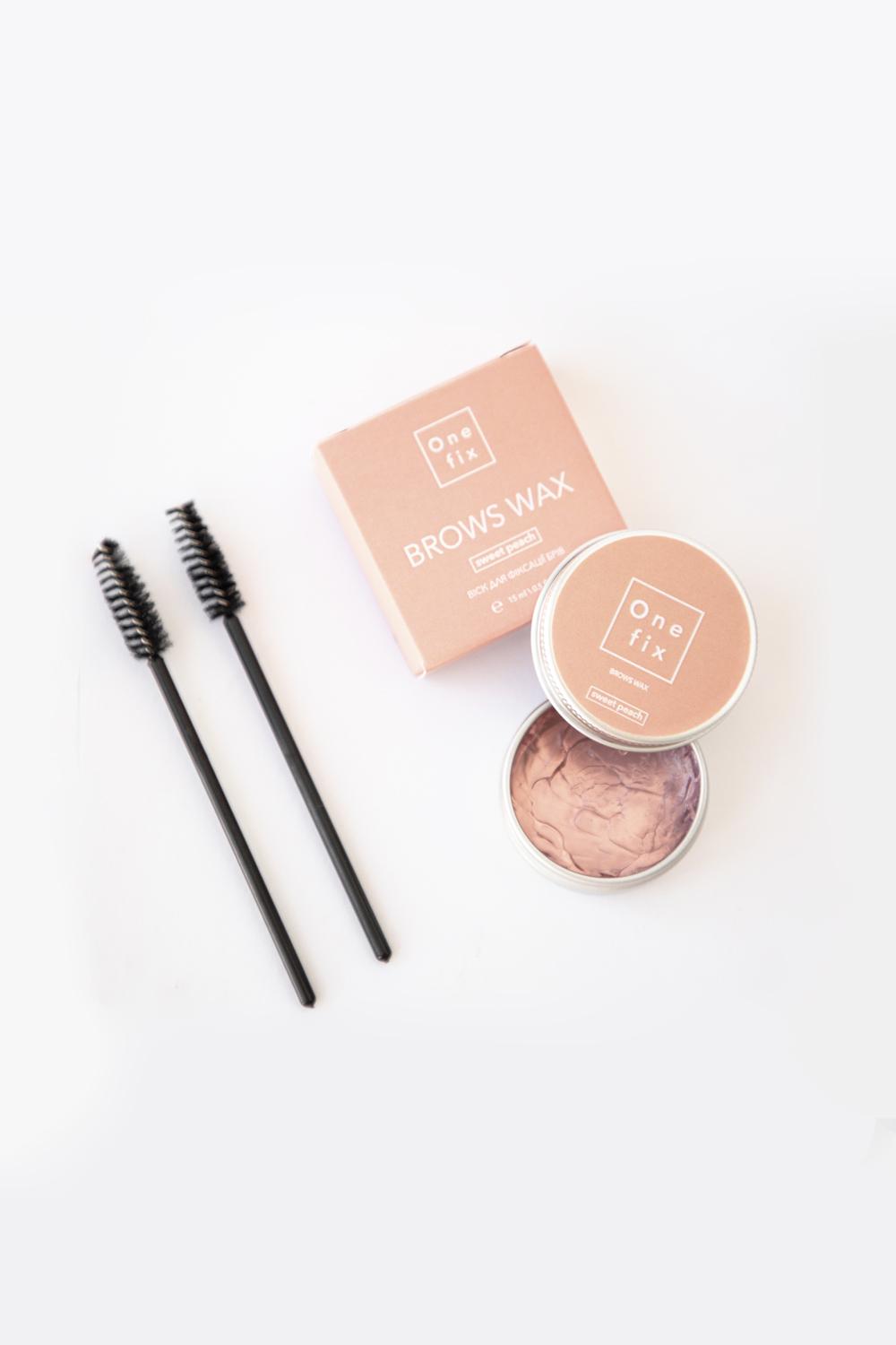 Воск для фиксации бровей One fix Brows Wax sweet peach 15 мл (1EOFBWSP15)