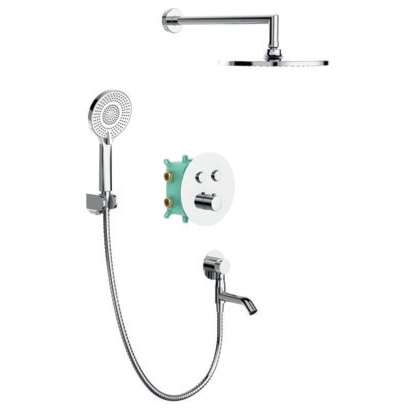 Душевая система встраиваемая с термостатом KOER KB-67012-01 Хром (KR4728)