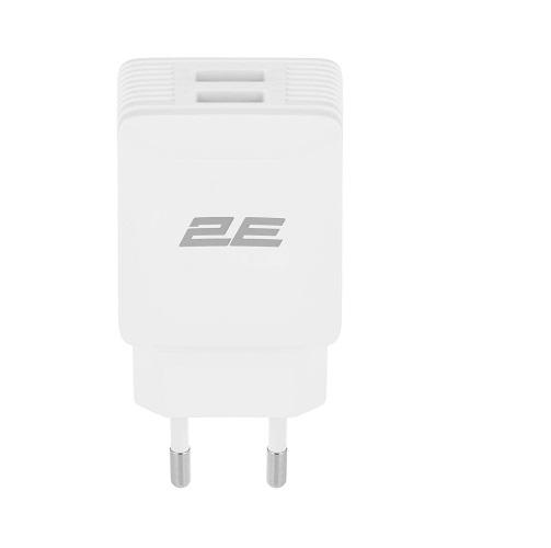 Зарядний пристрій мережевий 2E WC1USB2.1A-CC 12W 2хUSB-A з кабелем USB-A-USB-C 1 м Білий - фото 2