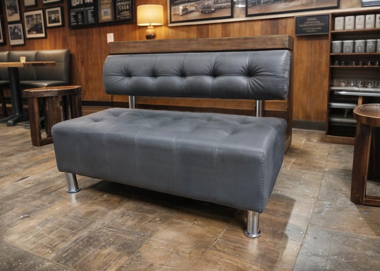 Диван офісний Tobi Sho Стелс зі спинкою без підлокітників 1200x560x750 мм шкірозамінник Сірий (2233) - фото 3 Диван офісний Tobi Sho Стелс зі спинкою без підлокітників 1200x560x750 мм шкірозамінник Сірий (2233) - фото 3