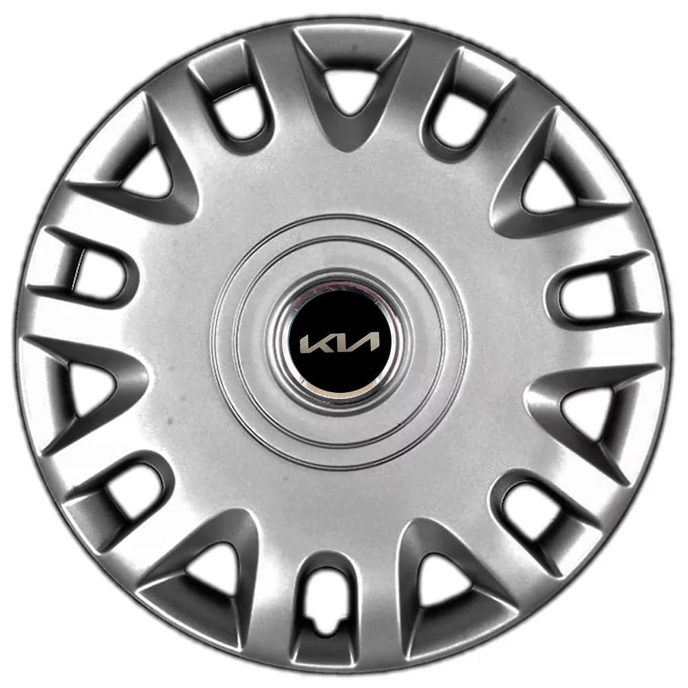 Колпаки SJS 333 з логотипом KIA NEW R15 4 шт. Серебристый (2789080985)