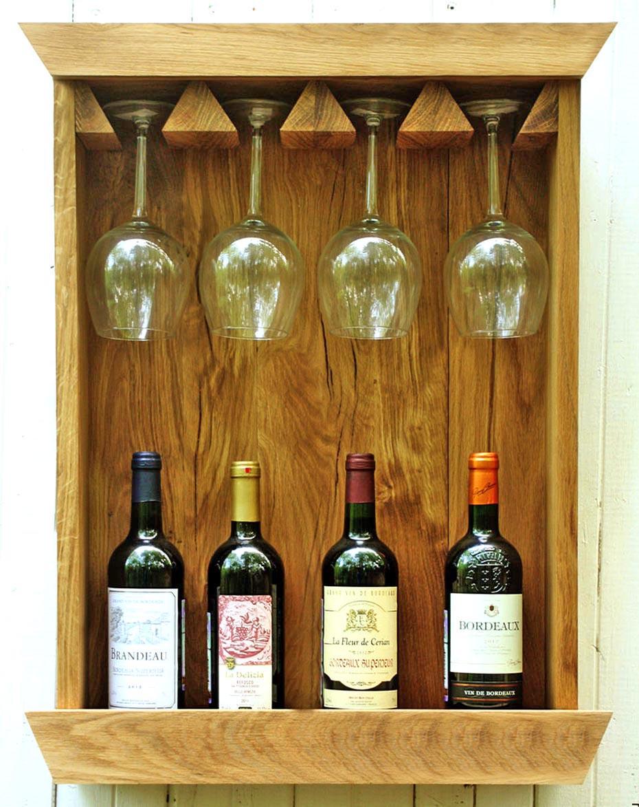 Полка для вина настенная из дерева Кишира Сиена (ПНК-017905)