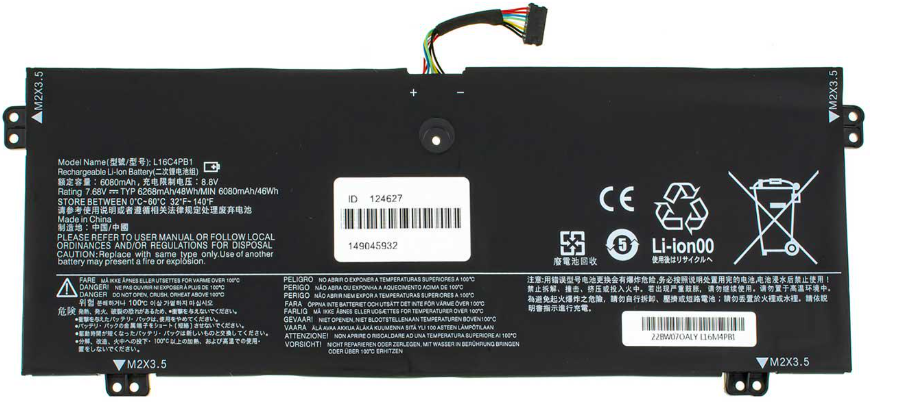 Аккумулятор для ноутбука Lenovo Yoga 730-13IKB 6268 mAh 768V 48 Wh