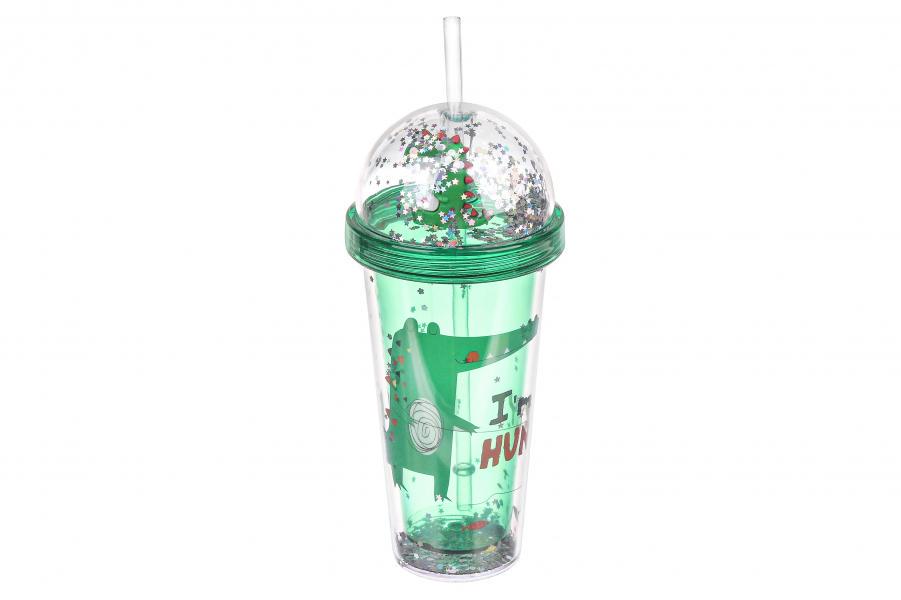 Слаш-стакан акриловый с трубочкой Дракончик 380 мл (69-1363)