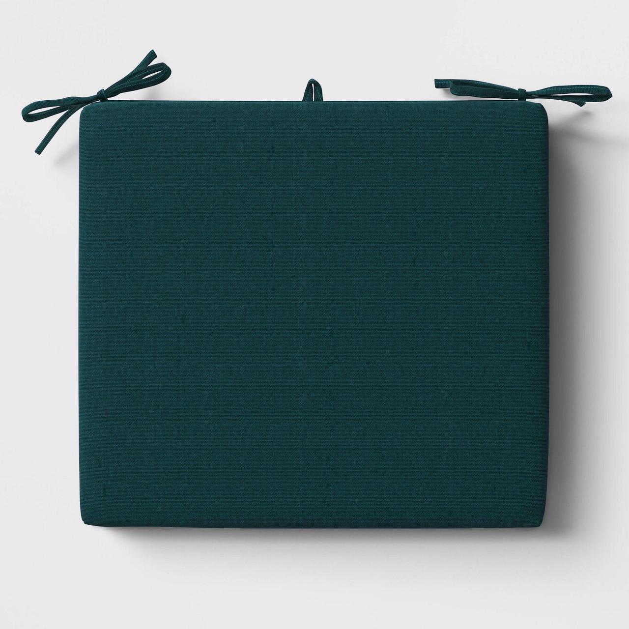 Подушка на стул/скамейку BIG YETI 40x5x40 см квадратная ткань хлопок Изумрудный (1507141172)