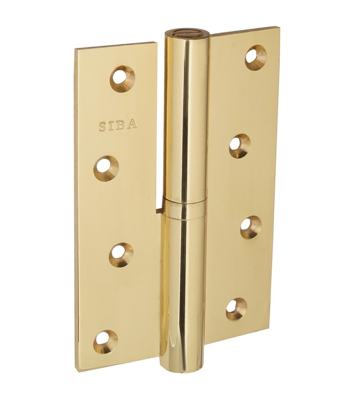 Петля дверна Siba посилена з регулюванням ліва 120 мм Полірована латунь (1BB 120х80х4мм BP D=16 мм) Петля дверна Siba посилена з регулюванням ліва 120 мм Полірована латунь (1BB 120х80х4мм BP D=16 мм)