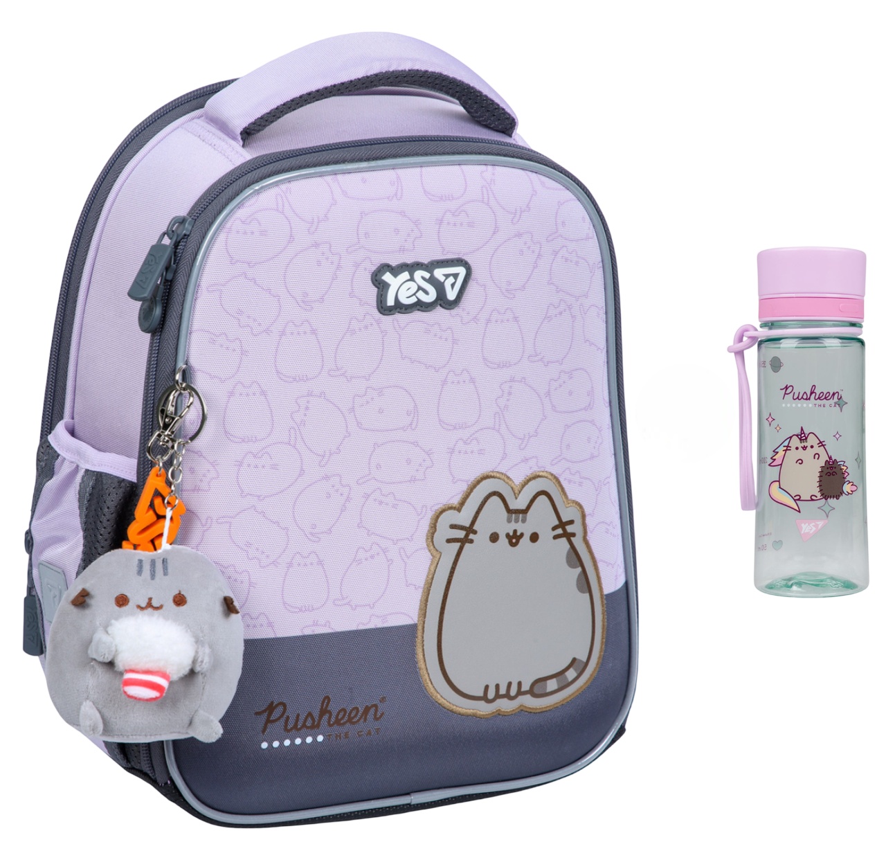 Рюкзак школьный YES H-100S Pusheen 550663 и бутылка для воды 400 мл (3056520411)