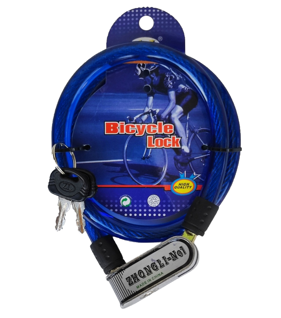 Замок велосипедный Zhongli 12х600 мм (2855)