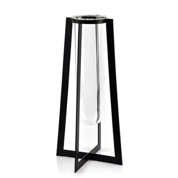 Ваза стеклянная Flora Cedric на металлической подставке 40 см (30296)