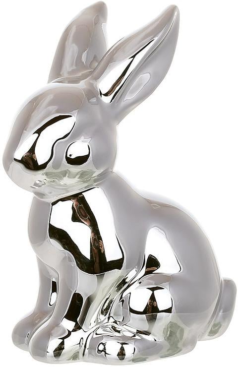 Набор декоративных фарфоровых фигурок Кролик 11 см 6 шт. Серебряный Набор декоративных фарфоровых фигурок Кролик 11 см 6 шт. Серебряный