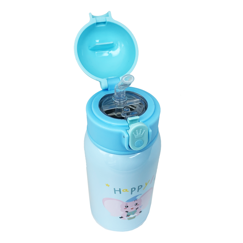 Термос с трубочкой для детей Happy слон 550 мл Розовый (15348646) - фото 4 Термос с трубочкой для детей Happy слон 550 мл Розовый (15348646) - фото 4