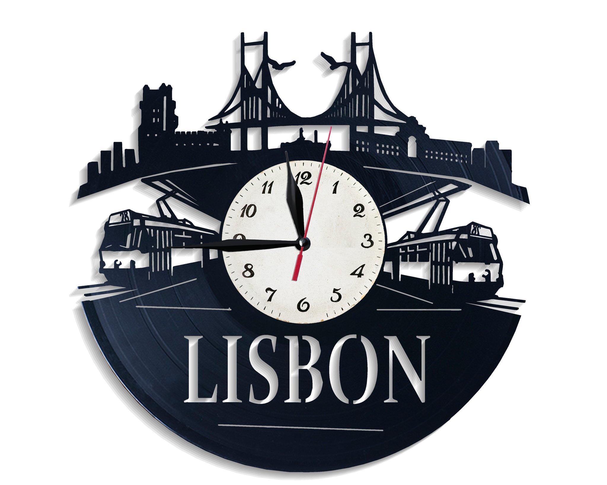 Годинник настінний Лісабон 2704 з вінилової платівки