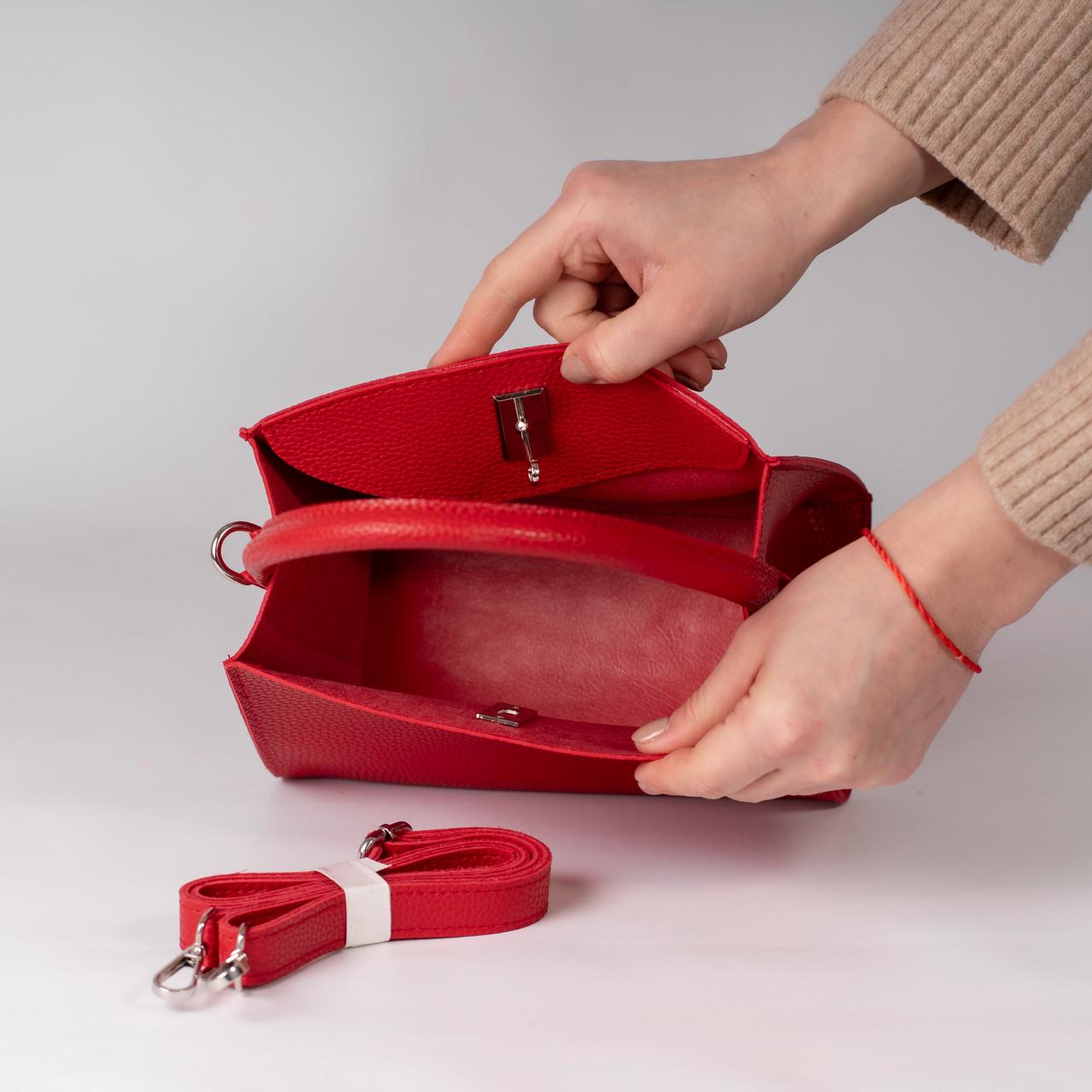 Сумка женская кросс-боди XENIA № 09-24 Красный - фото 3