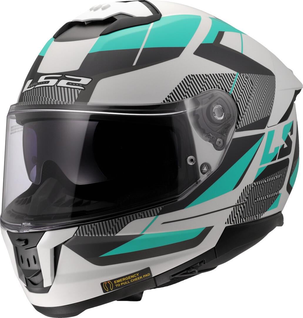 Мотошлем LS2 FF808 Stream 2 Road Cyan XL Light Grey (39137)