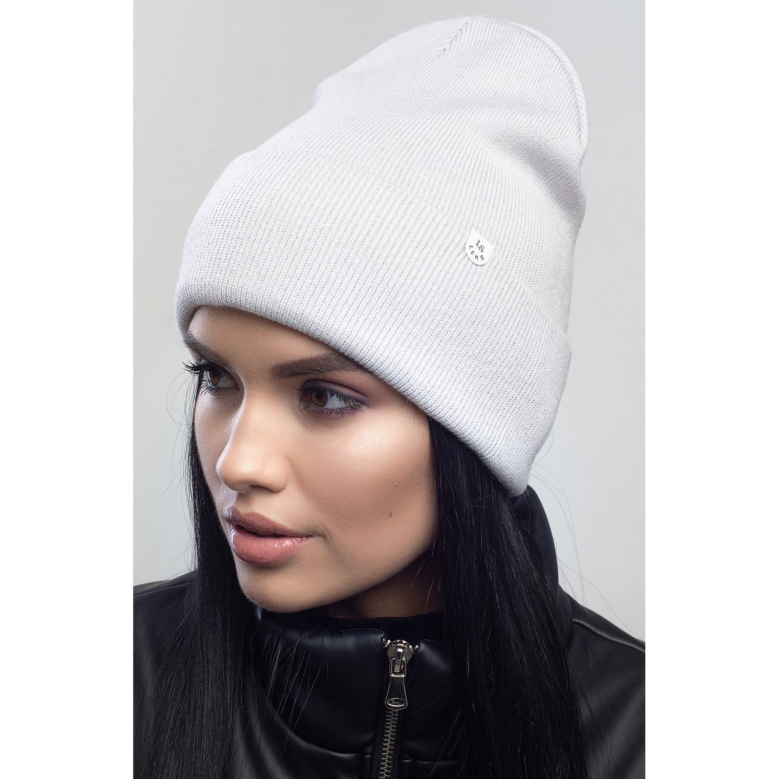 Шапка женская двойная шерстяная Leks Пассаж one size Иней