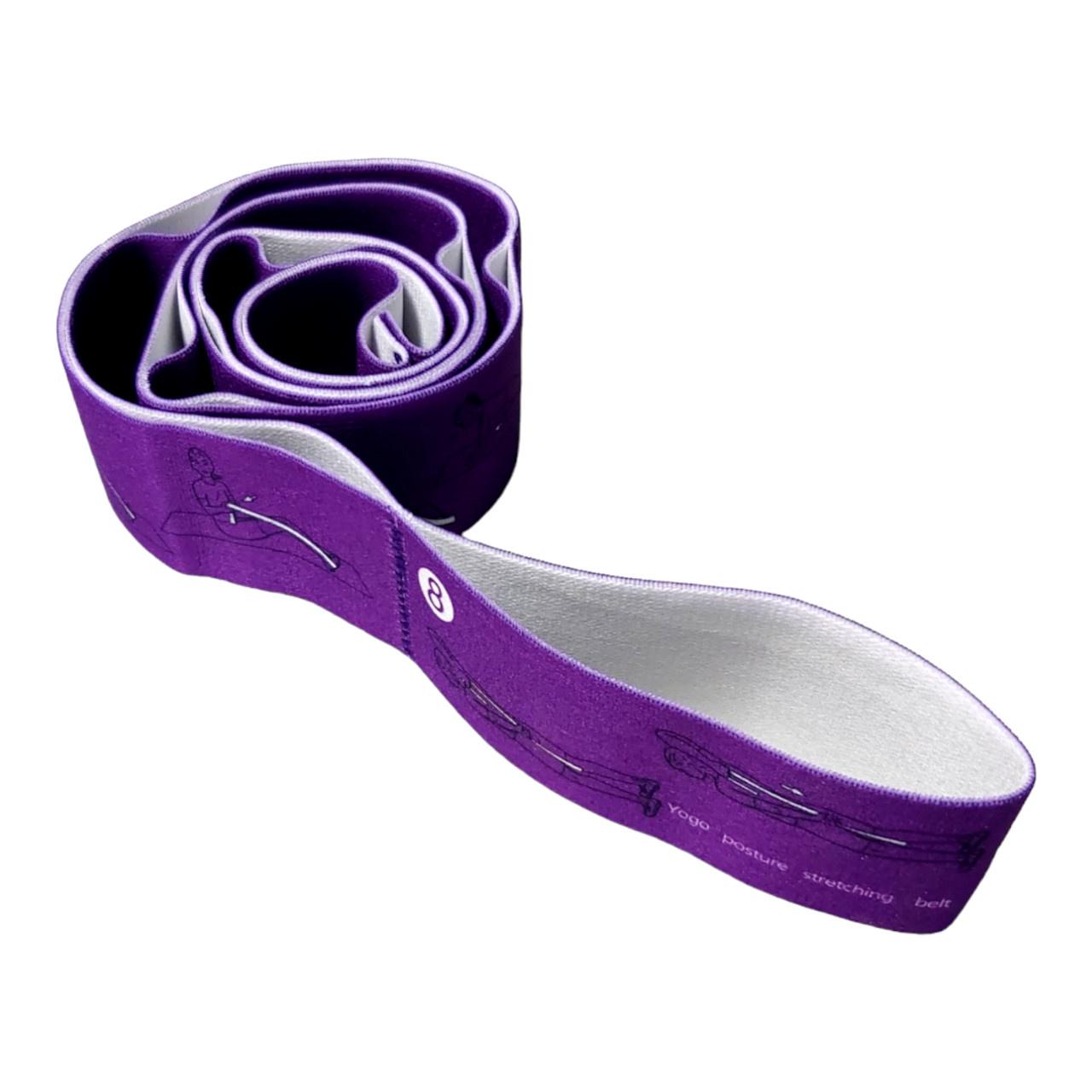 Еспандер-стрічка RollerUA еластичний сегментований з 8 петлями Purple - фото 6