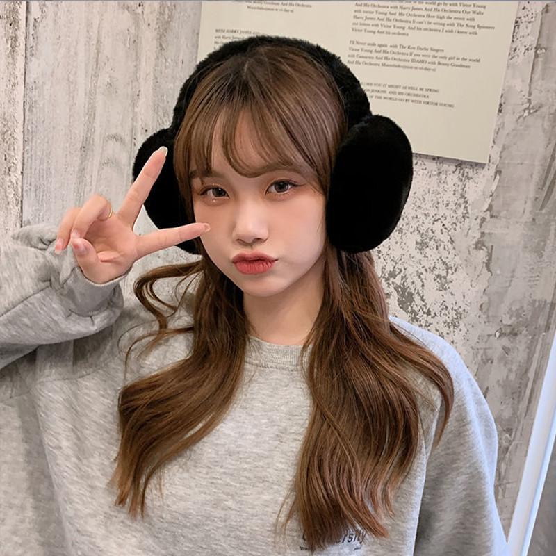 Навушники теплі хутряні Чорний - фото 2