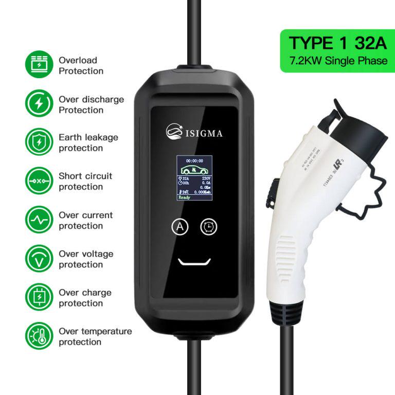 Зарядное устройство для электромобиля ISIGMA Touch 7 кВт Type1 (12513837) - фото 7 Зарядное устройство для электромобиля ISIGMA Touch 7 кВт Type1 (12513837) - фото 7