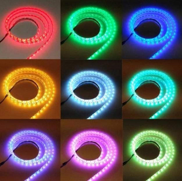 Стрічка світлодіодна LED RGB 5050 з Bluetooth додатком водостійка від USB 2 м - фото 4