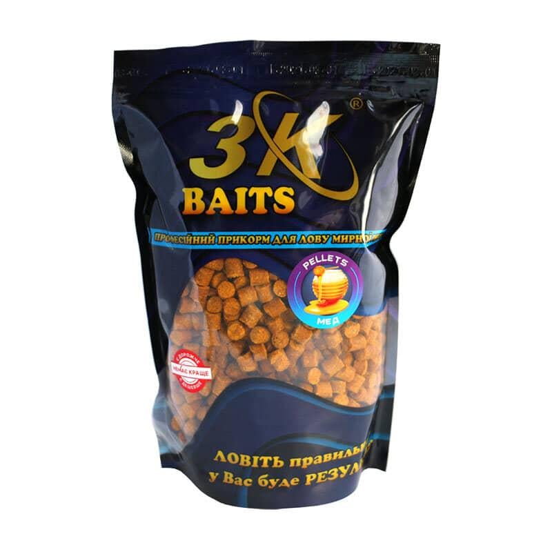 Пеллетс 3KBaits 8 мм 800 г Мед (3KB1145)