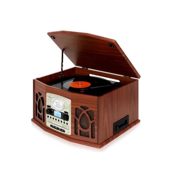 Програвач вінілу Auna NR-620 в ретро стилі вініли 33/45 касети CD/CD-R/CD-RW MP3 4 Вт (10007044)