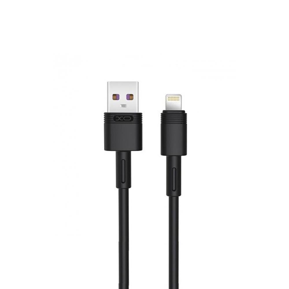 Кабель USB XO NB-Q166 USB Lightning 5A 1 м Чорний - фото 1