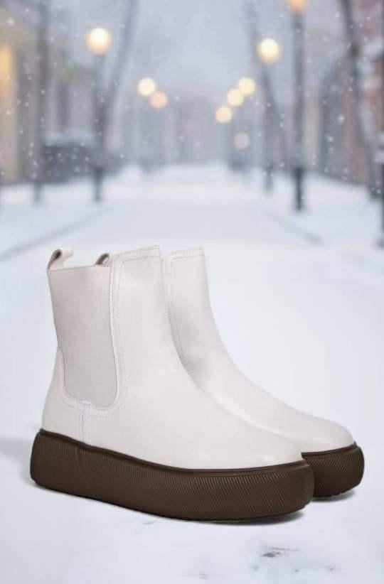 Черевики жіночі Seven CQ271 шкіряні зимові р. 36 Білий (32364199)