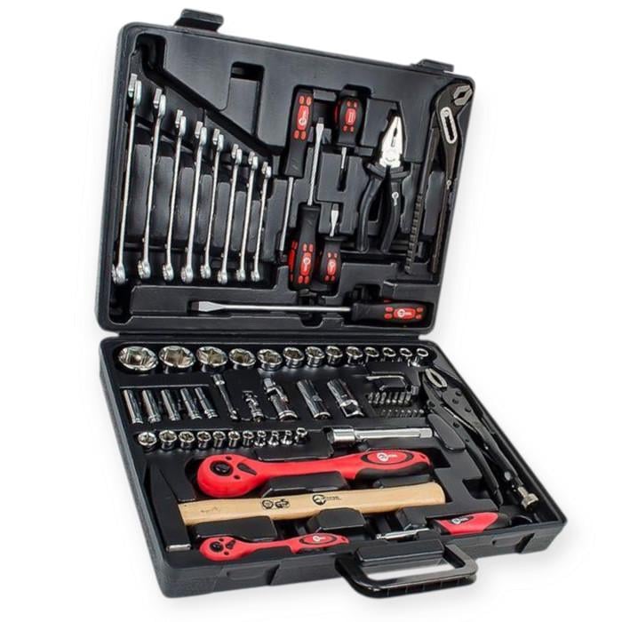 Набір інструменту Intertool 72 шт. з бітами/ключами/молоток/кліщі (2684182844)
