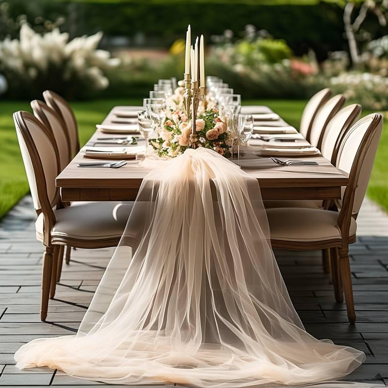 Дорожка раннер на стол Leeseph 800 см Бежевый (2619485830)