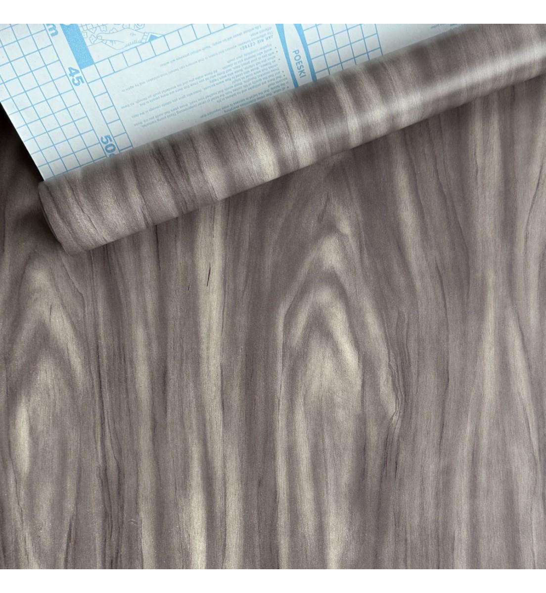 Пленка самоклеящаяся Дерево 0,45х10 м Серо-коричневый (821)