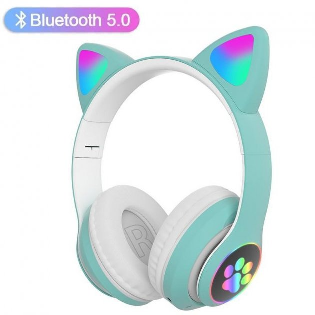 Наушники беспроводные Cat Headset M23 Bluetooth Зеленый - фото 2