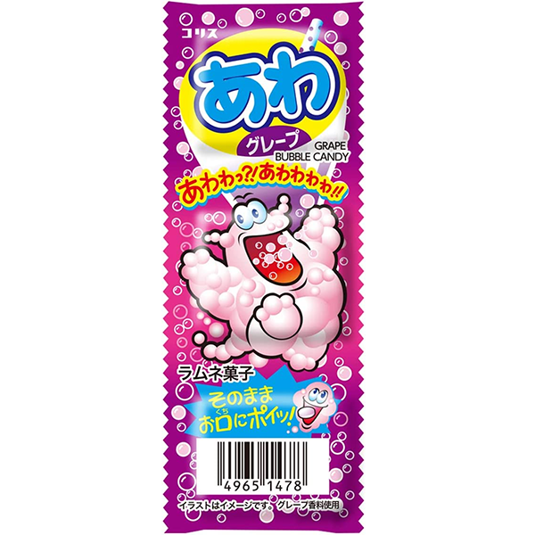 Конфеты японские Coris Awa Ramune Bubble Candy со вкусом винограда 8 г (2137838781)
