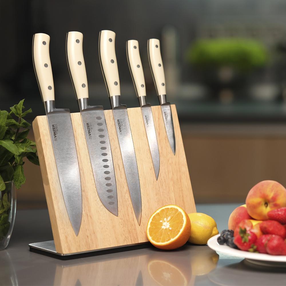 База для ножей деревянная магнитная Vinzer 27,5х11,8х24 см (50134) - фото 4