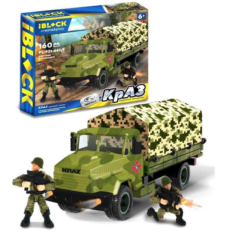 Конструктор Iblock Армия КрАЗ с тентом 160 деталей (217772)