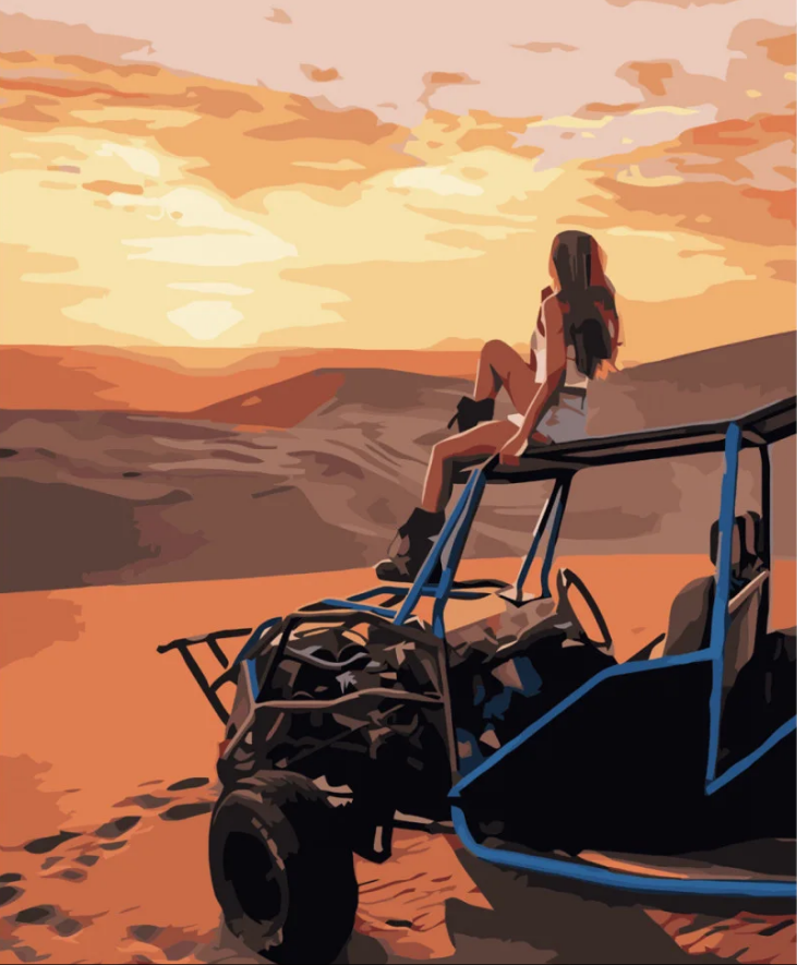 Картина по номерам Strateg Сафари по дюнам 40x50 см (VA-3682)