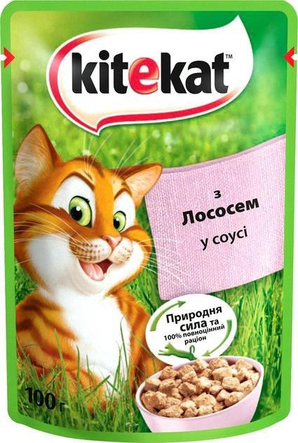 Корм для котів вологий Kitekat з лососем в соусі 85 г